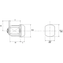Euro-Locks a Lowe & Fletcher group Company Camlock Panel-to-Tongue 20 mm, Chrome Finish, Key Unlock 1336032
