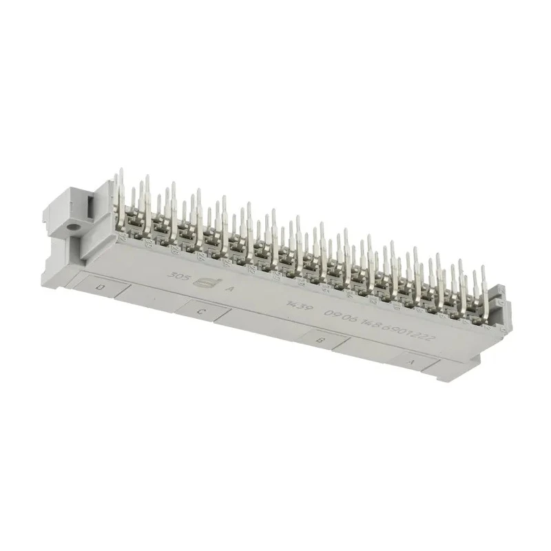 HARTING DIN 41612 Rectangular Connector 48 Way 2.54 mm Pitch Type F Solder 3 Row Male Right Angle 09061486901222