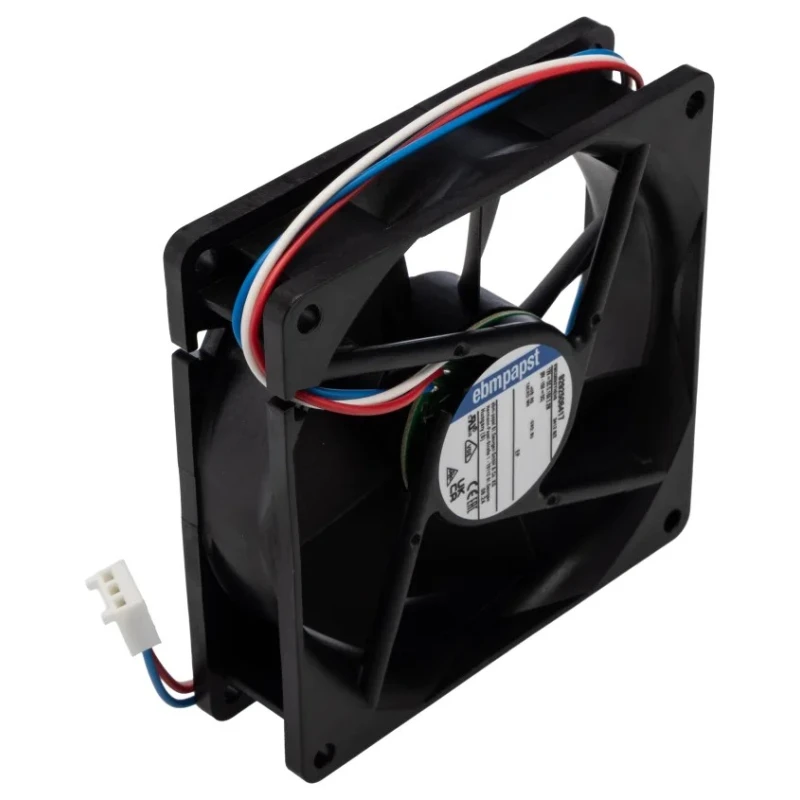 ebm-papst 3400 N Series Axial Fan, 12V DC, 2.2W Power, 2700 RPM, 84 m³/h Air Flow, Ball Bearing, IP20, 92x92x25 mm 