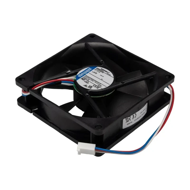 ebm-papst 3400 N Series Axial Fan, 12V DC, 2.2W Power, 2700 RPM, 84 m³/h Air Flow, Ball Bearing, IP20, 92x92x25 mm 