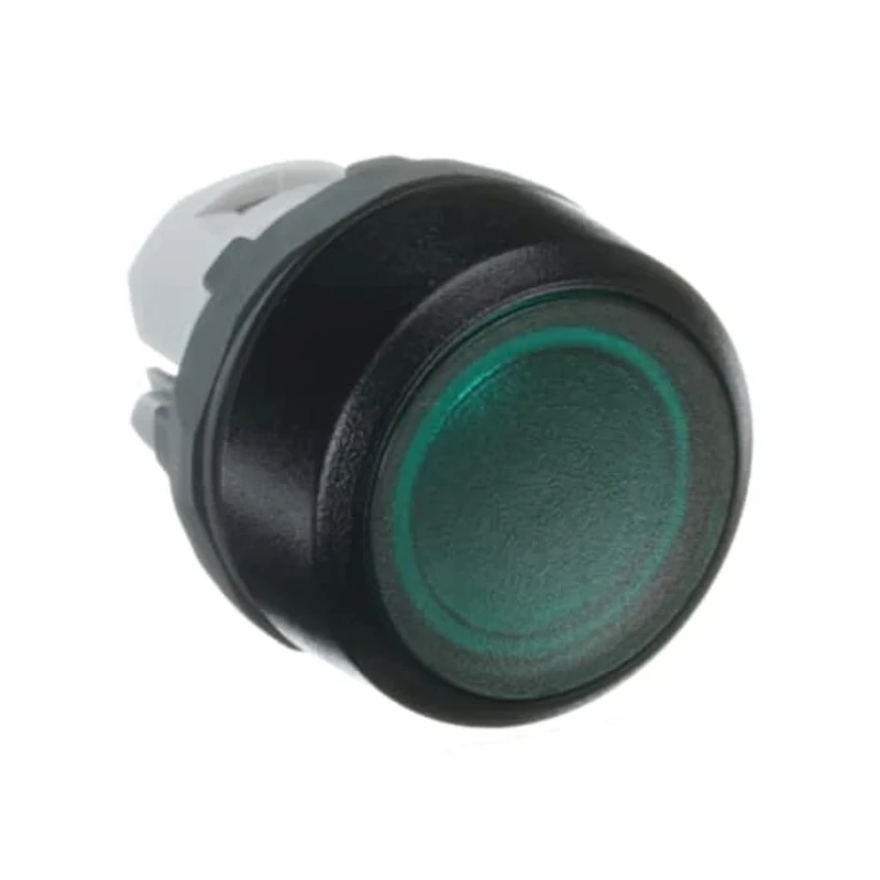 ABB Modular Series Green Momentary Push Button Head, 22 mm Cutout, IP66 1SFA611100R1102 MP1-11G