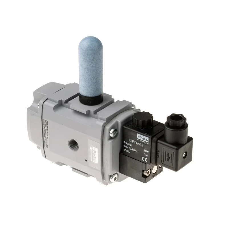 Parker Aluminium Body 3/2 Way Pilot/Spring Actuated Dump Valve 1/2 in Port Size 10 bar Max Pressure P32DA14SCNA2CN