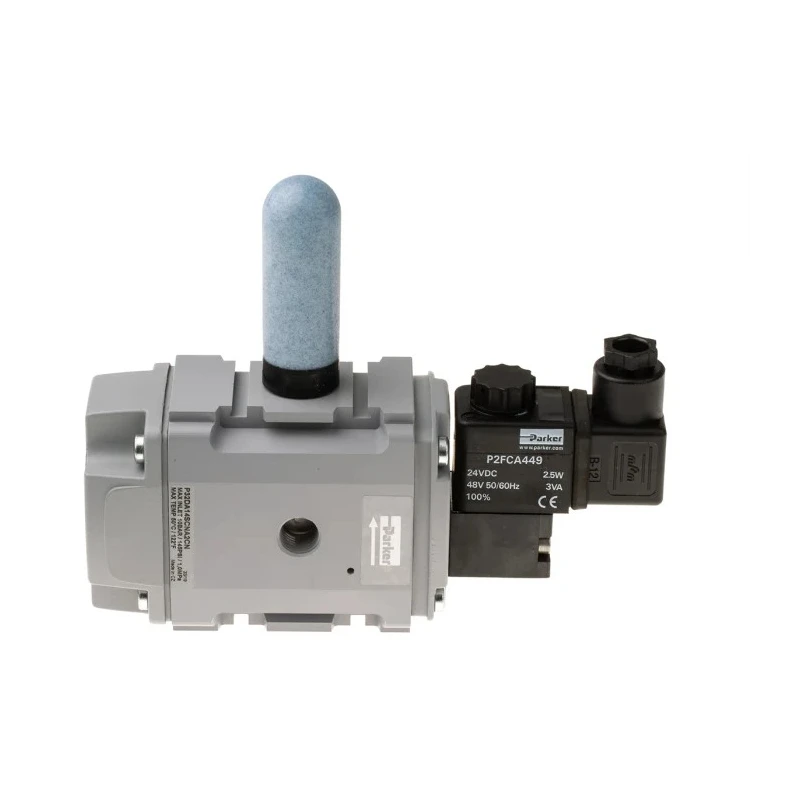 Parker Aluminium Body 3/2 Way Pilot/Spring Actuated Dump Valve 1/2 in Port Size 10 bar Max Pressure P32DA14SCNA2CN