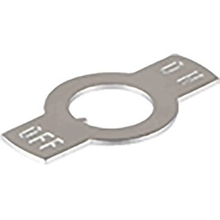 NKK Switches Toggle Switch Legend Sheet Brass Nickel Plated For Use With P, M AT209