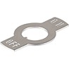 NKK Switches Toggle Switch Legend Sheet Brass Nickel Plated For Use With P, M AT209