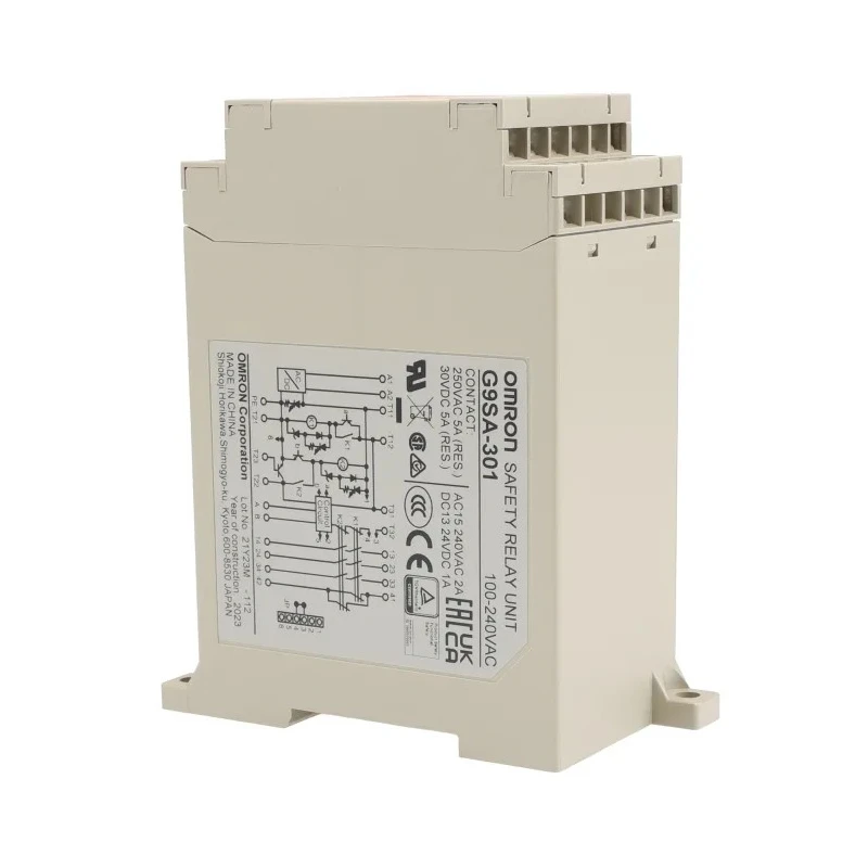 Omron Safety Relay 100-240V AC, 1 Safety Contact, 1 Auxiliary Contact, Surface Mount G9SA