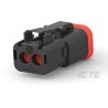 Deutsch Automotive Connector Male Black Flange 2 Way Crimp Termination DT06-2S-TE32 / 1-2303815-4