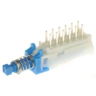 Alps Alpine SPUJ Series Latching Push Button Switch, PCB Mount, DPDT, Through Hole, 100mA Current SPUJ193700