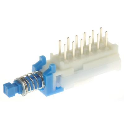 Alps Alpine SPUJ Series Latching Push Button Switch, PCB Mount, DPDT, Through Hole, 100mA Current SPUJ193700