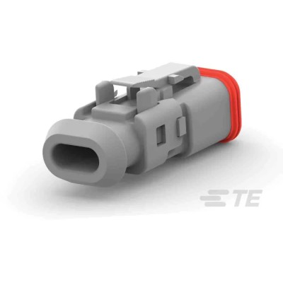 Deutsch Automotive Connector Male Grey Flange 2 Way Crimp Termination DT06-2S-TE81 / 2-2303815-1