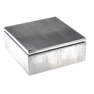 Schroff RS PRO Unpainted Stainless Steel Terminal Box IP66 200 mm x 200 mm x 80 mm IP66