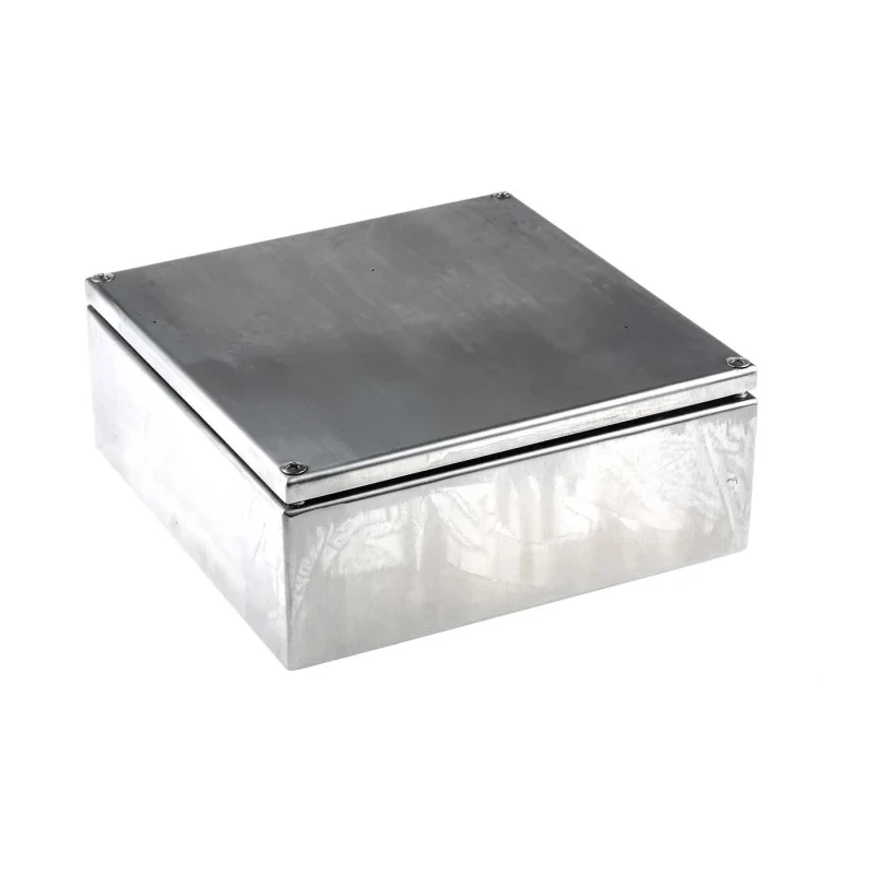Schroff RS PRO Unpainted Stainless Steel Terminal Box IP66 200 mm x 200 mm x 80 mm IP66