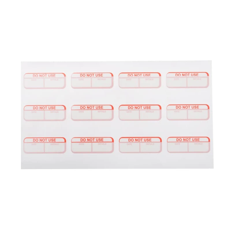 RS PRO Adhesive Pre-Printed Red Label Do Not Use, 40mm x 15mm, 120 Per Pack 758-7936