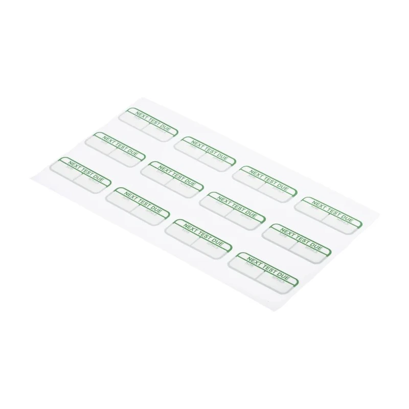 RS PRO Pre-Printed Adhesive Label Next Test Due, Green Text on White, 40mm x 15mm, Pack of 120 758-7908