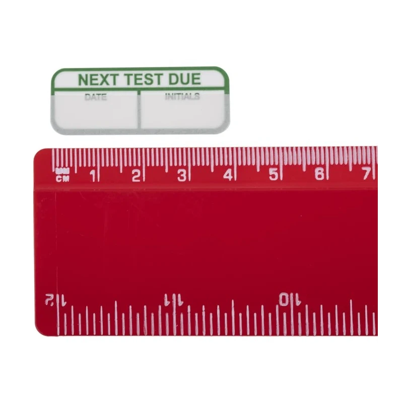 RS PRO Pre-Printed Adhesive Label Next Test Due, Green Text on White, 40mm x 15mm, Pack of 120 758-7908
