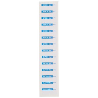 RS PRO Pre-Printed Adhesive Label Batch No. Blue Text, 38 mm x 15 mm, 140 Labels Per Pack 758-7986