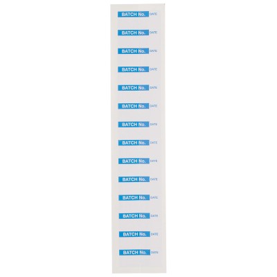 RS PRO Pre-Printed Adhesive Label Batch No. Blue Text, 38 mm x 15 mm, 140 Labels Per Pack 758-7986