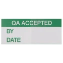 RS PRO Adhesive Pre-Printed Vinyl Cloth Label QA Accepted 38mm x 15mm Pack of 140 758-7961
