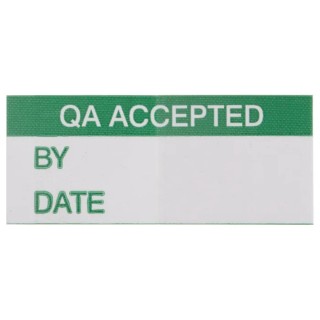 RS PRO Adhesive Pre-Printed Vinyl Cloth Label QA Accepted 38mm x 15mm Pack of 140 758-7961