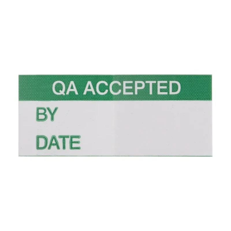 RS PRO Adhesive Pre-Printed Vinyl Cloth Label QA Accepted 38mm x 15mm Pack of 140 758-7961