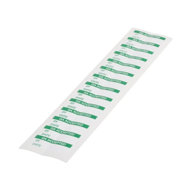 RS PRO Adhesive Pre-Printed Vinyl Cloth Label QA Accepted 38mm x 15mm Pack of 140 758-7961