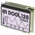 Display Visions EA DOG Graphic LED LCD Monochrome Display, White on Black EA DOGL128W-6