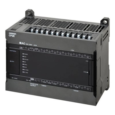 Omron Compact PLC CPU with 18 Digital Inputs, 12 Transistor Outputs, Ethernet, Ladder Diagram Programming CP2E