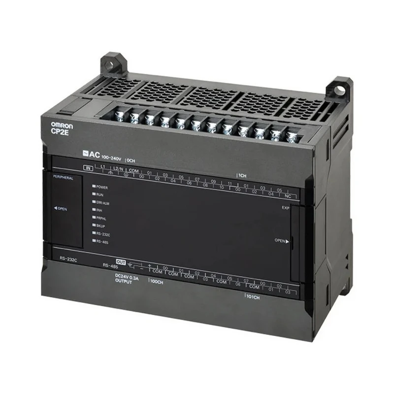 Omron Compact PLC CPU with 18 Digital Inputs, 12 Transistor Outputs, Ethernet, Ladder Diagram Programming CP2E