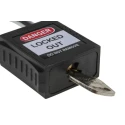 RS PRO Black 1-Lock Safety Lockout Padlock Steel, Nylon Body, 6.35mm Shackle Diameter 196-3756