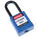 RS PRO Blue 1-Lock Safety Lockout Padlock Nylon, Aluminium, Shackle 6.35 mm 196-3764