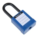 RS PRO Blue 1-Lock Safety Lockout Padlock Nylon, Aluminium, Shackle 6.35 mm 196-3764