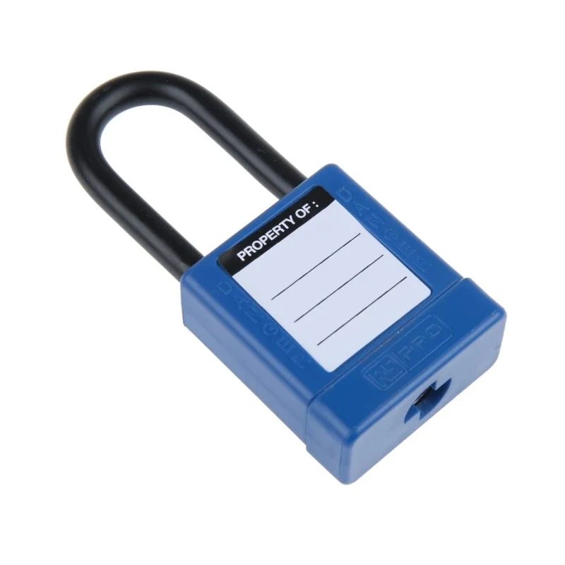 RS PRO Blue 1-Lock Safety Lockout Padlock Nylon, Aluminium, Shackle 6.35 mm 196-3764