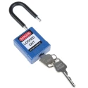 RS PRO Blue 1-Lock Safety Lockout Padlock Nylon, Aluminium, Shackle 6.35 mm 196-3764