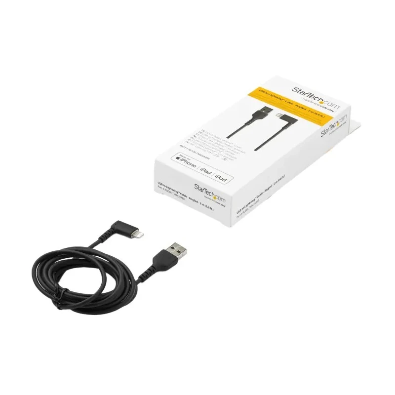 StarTech.com USB 2.0 Male USB Type A to Male Lightning Connector Cable Black 2 m RUSBLTMM2MBR