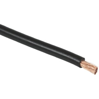 RS PRO Black 16 mm² Hook Up Wire, 6 AWG, 126 x 0.4 mm Core Strands, 100 m Length, 600V, PVC Jacket, Fire Resistant 760-8727