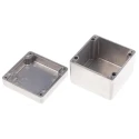 RS PRO Die Cast Aluminium Enclosure IP66 Rated Waterproof Silver Lid 81 mm x 100 mm x 100 mm IP66