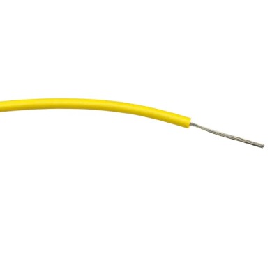 RS PRO Yellow Hook Up Wire, 24 AWG, 7 x 0.2 mm Core Strands, 500 m Length, Tin Annealed Copper Conductor, Polyvinyl 196-4234