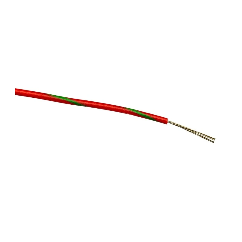 RS PRO Green, Red Hook Up Wire 24 AWG 7 x 0.2 mm Core Strands 100 m Polyvinyl Chloride 196-4248