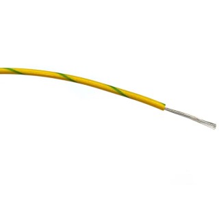 RS PRO Green Yellow 20 AWG Hook Up Wire, 16 x 0.2 mm Strands, 100 m Length, PVC Insulated, 1000 V AC, Annealed 196-4294