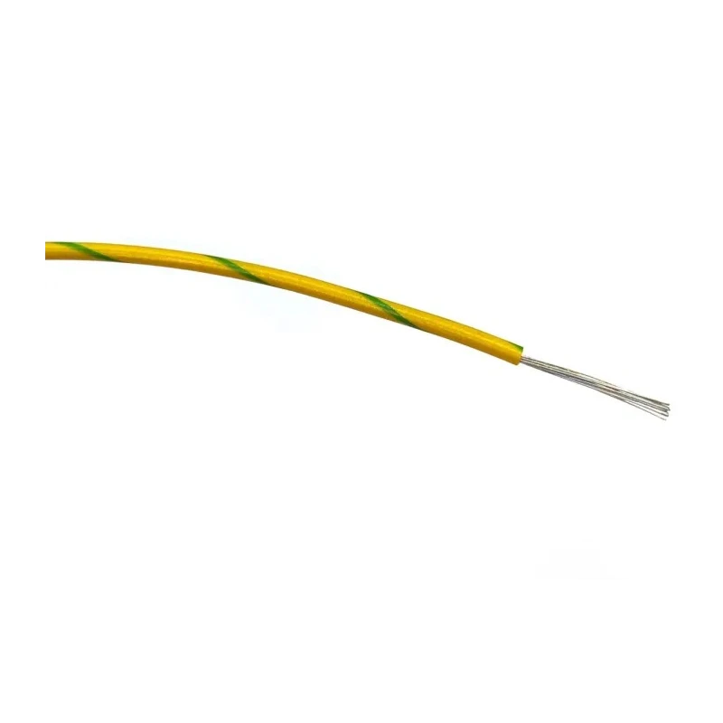 RS PRO Green Yellow 20 AWG Hook Up Wire, 16 x 0.2 mm Strands, 100 m Length, PVC Insulated, 1000 V AC, Annealed 196-4294