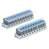 SMC V100 series 6 Station Metric Manifold Die Cast Zinc Body Japan VV100-S41-06-M5