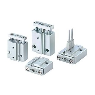 SMC Pneumatic Guided Cylinder 6mm Bore Double Acting 5 mm Stroke Aluminium Alloy Body MGJ6-5
