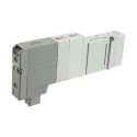 SMC Pneumatic Solenoid Pilot-Operated Control Valve Exhaust 5 Ports 3 Positions Manifold Mount Die Cast Aluminium 24V SV2000