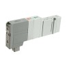 SMC Pneumatic Solenoid Pilot-Operated Control Valve Exhaust 5 Ports 3 Positions Manifold Mount Die Cast Aluminium 24V SV2000