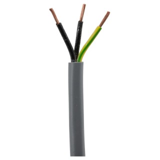 RS PRO YY Control Cable, 3 Cores 0.75mm², Unscreened, 50m Grey Polyvinyl Chloride Sheath 196-4675