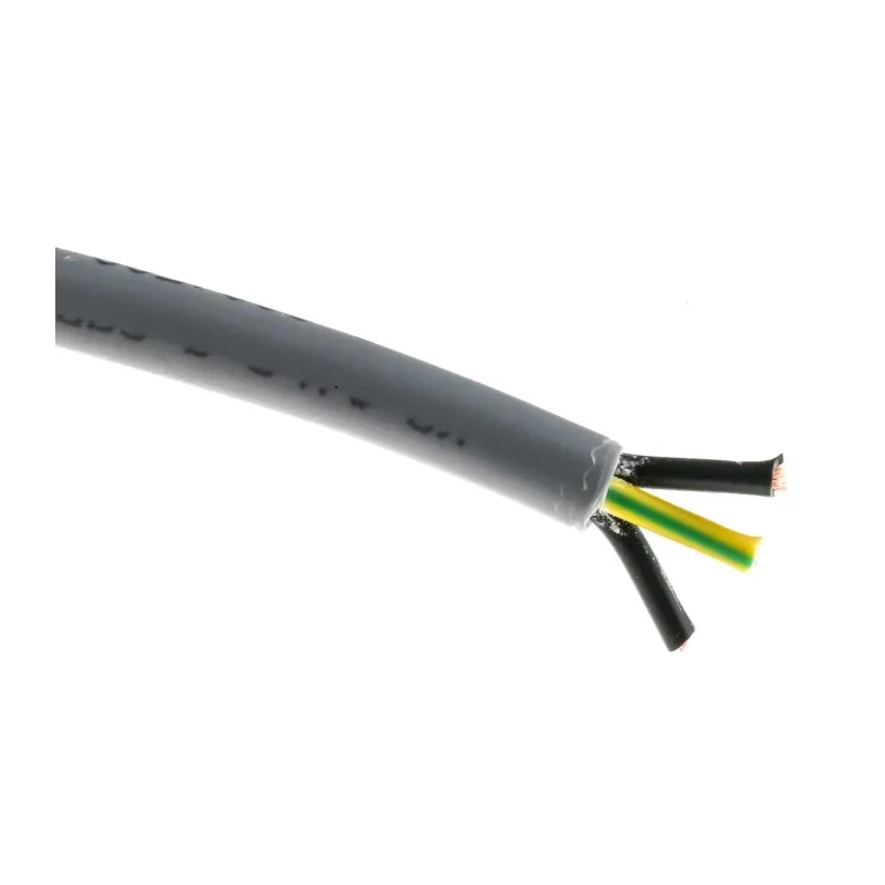 RS PRO YY Control Cable, 3 Cores 0.75mm², Unscreened, 50m Grey Polyvinyl Chloride Sheath 196-4675