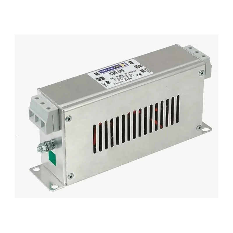 Deltron Flange EMI Filter 50A 500V AC 60Hz Terminal Block 3 Phase KMF350A