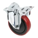 RS PRO Fixed Castor, 110 kg Load Capacity, 100 mm Polyurethane Wheel, Zinc Plated Body, Model 196-5172