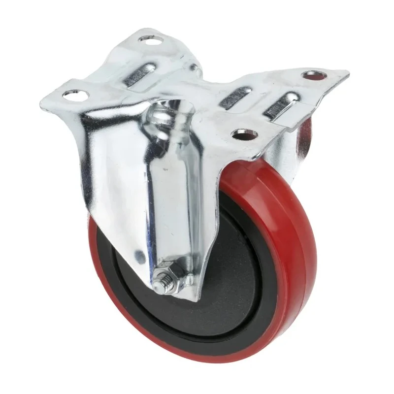 RS PRO Fixed Castor, 110 kg Load Capacity, 100 mm Polyurethane Wheel, Zinc Plated Body, Model 196-5172