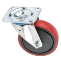RS PRO Polyurethane Tyred Swivel Castor, Heavy Duty, 130 kg Load Capacity, 125 mm Wheel Diameter, Zinc Plated Body 196-5188